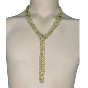 Vintage MONET Twisted Chain Gold Tone Necklace 16"